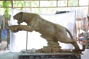 in production pryor high school bronze leaping tiger