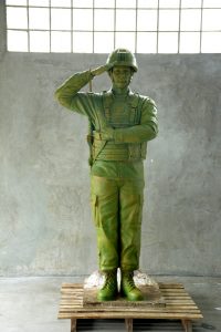 saluting soldier