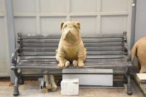 Yale Custom Bulldog on Bench